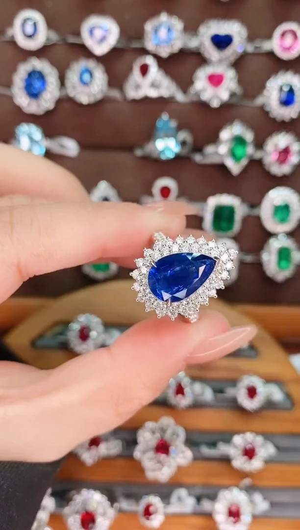 【闪购商品】蓝宝石18K金戒指18K金镶嵌·