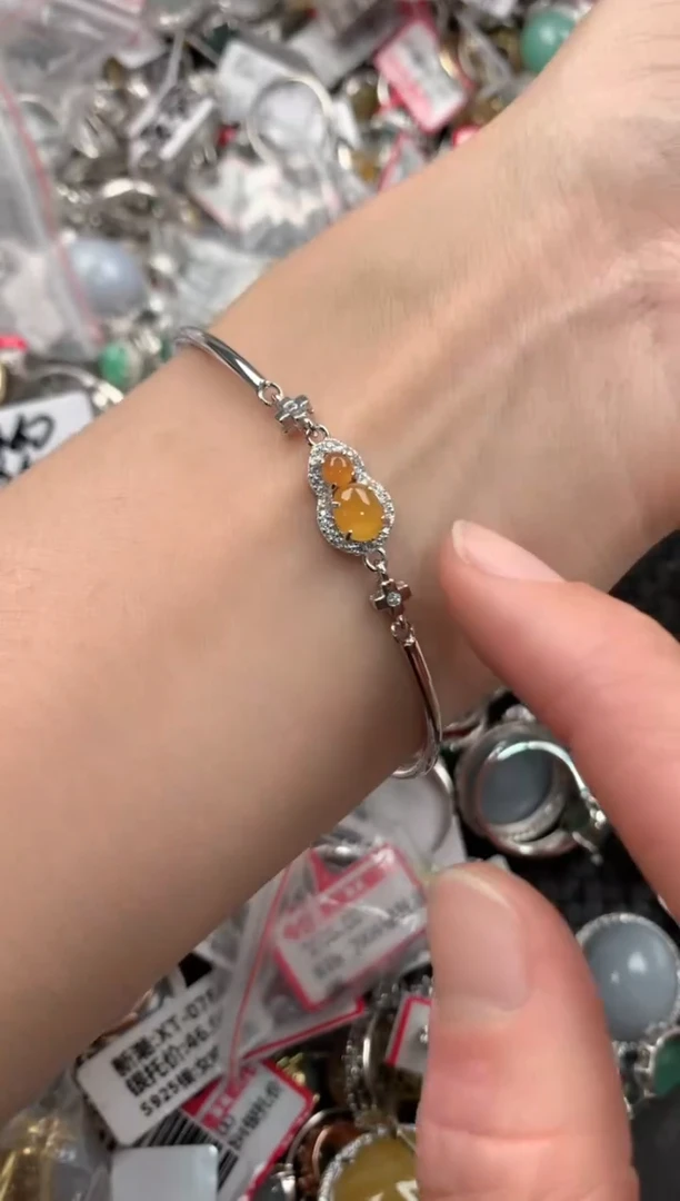 银S925镶嵌戒指翡翠777   8