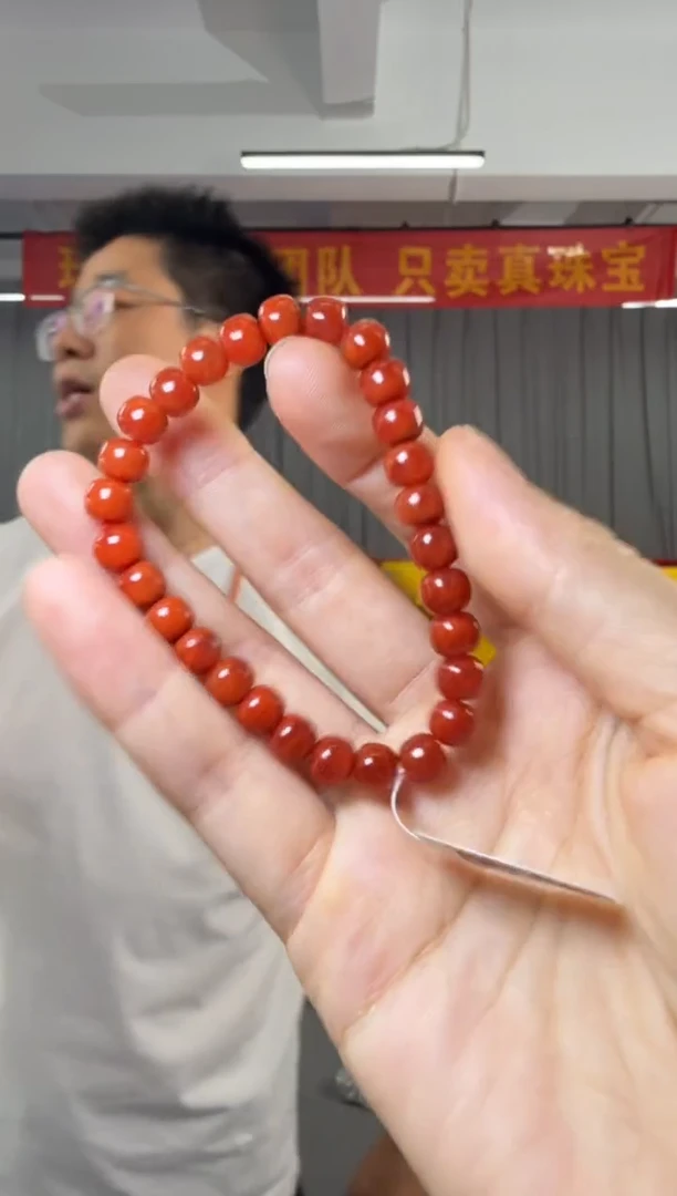 未镶嵌手串南红玛瑙南红玛瑙老型珠约7-7.5mm手串