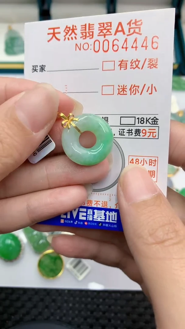 【闪购商品】翡翠颈饰18K金镶嵌            8