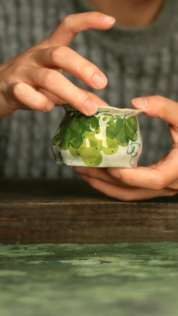 瓷器青诗集手工手绘瓷器