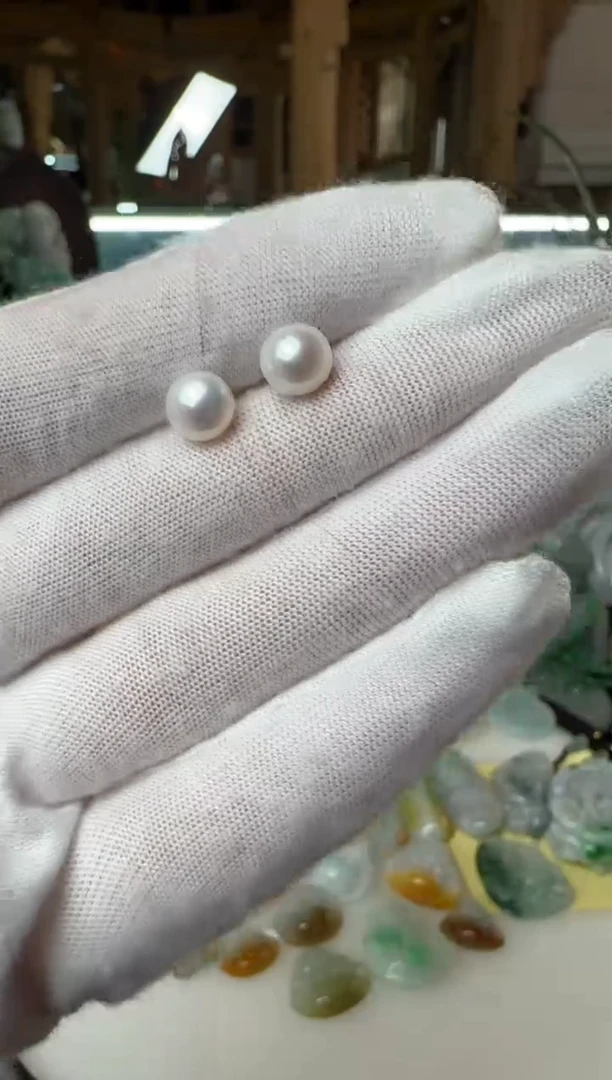 【闪购商品】淡水珍珠耳饰银S925镶嵌耳饰