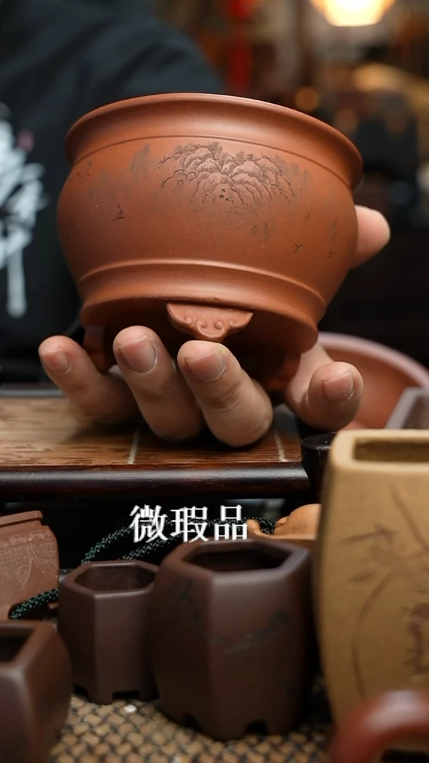 紫砂花盆長木軒精品紫砂