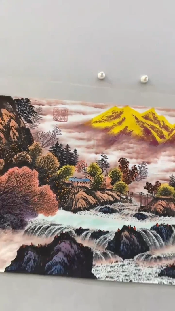 国画李新社梅里雪山