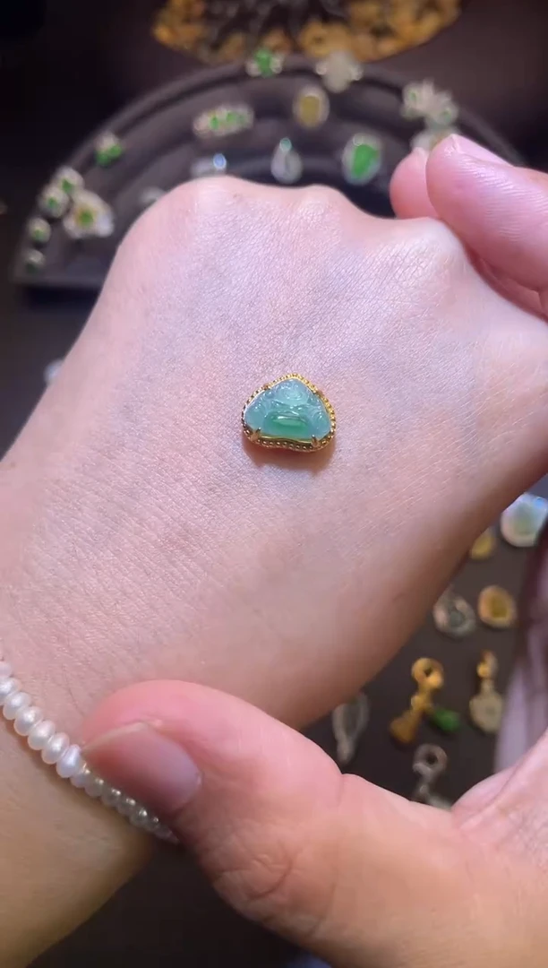 吊坠(不含链)银S925镶嵌翡翠1