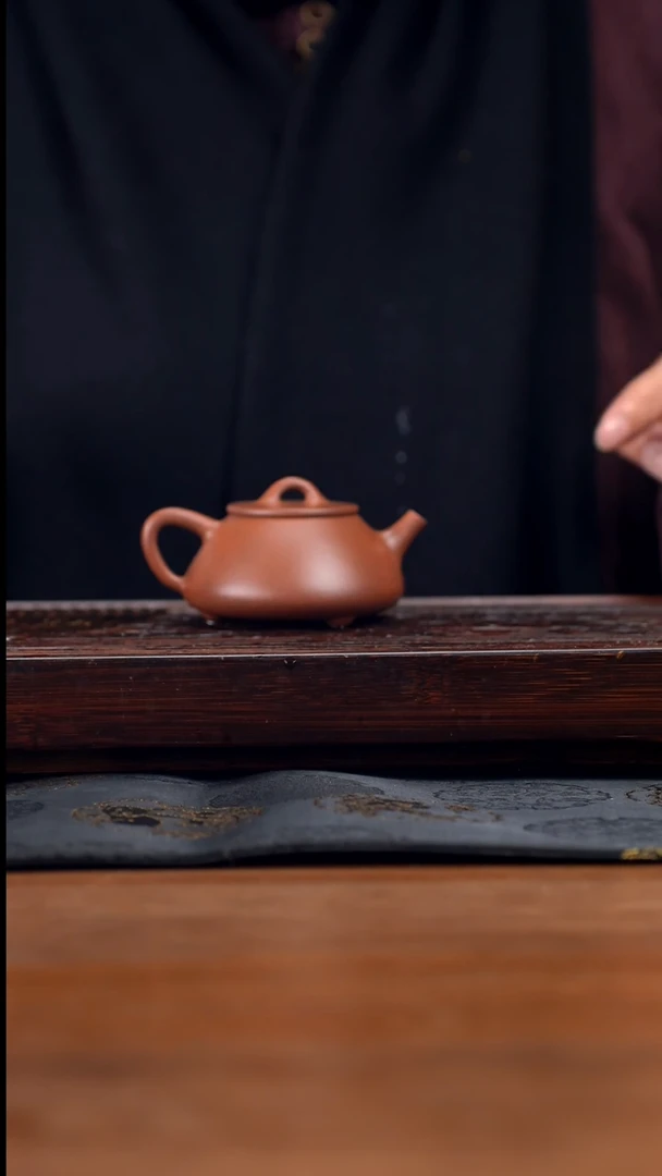 【闪购商品】紫砂茶壶120cc黄龙山原矿底槽清平盖石瓢