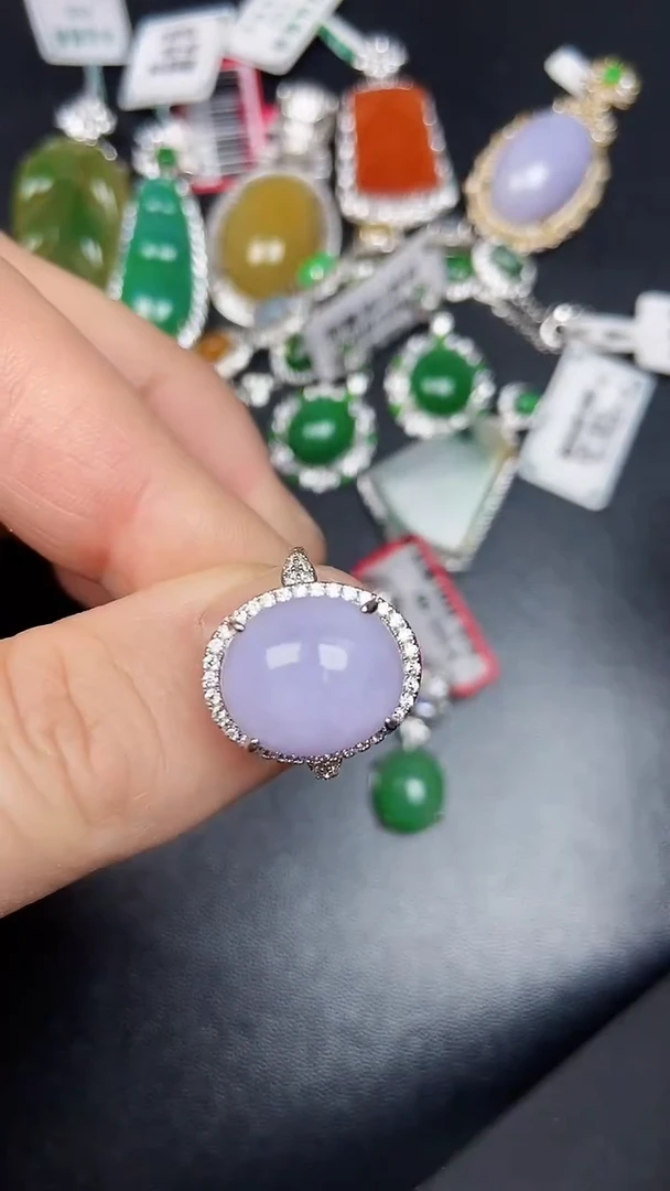 银S925镶嵌戒指翡翠2280