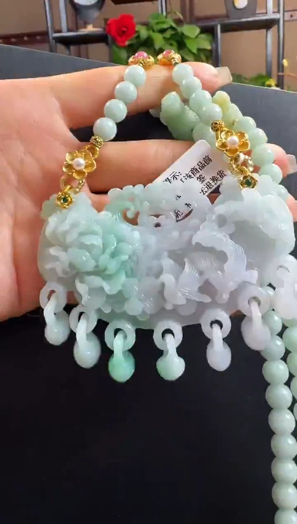 颈饰未镶嵌翡翠百鸟朝凤