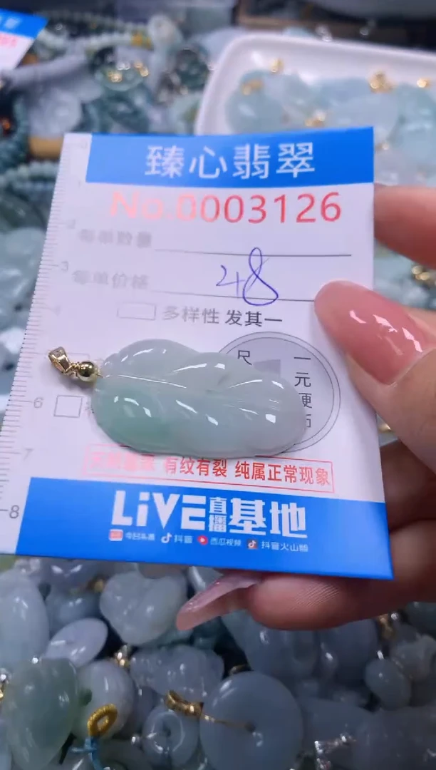 翡翠未镶嵌颈饰3126