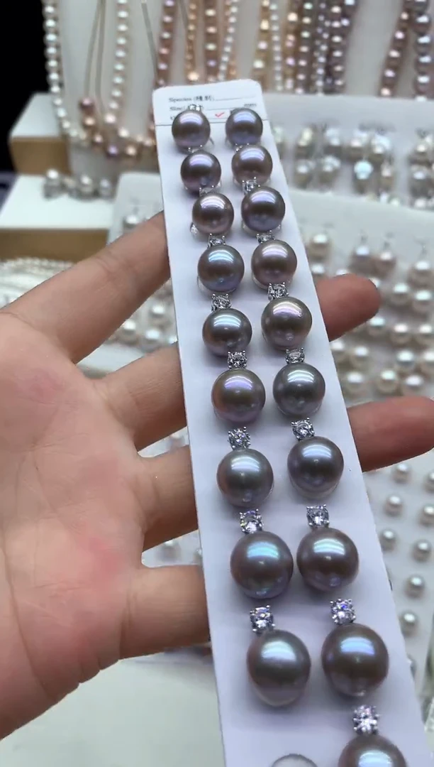 淡水珍珠银S925镶嵌吊坠(不含链)多样性发其一，非无暇