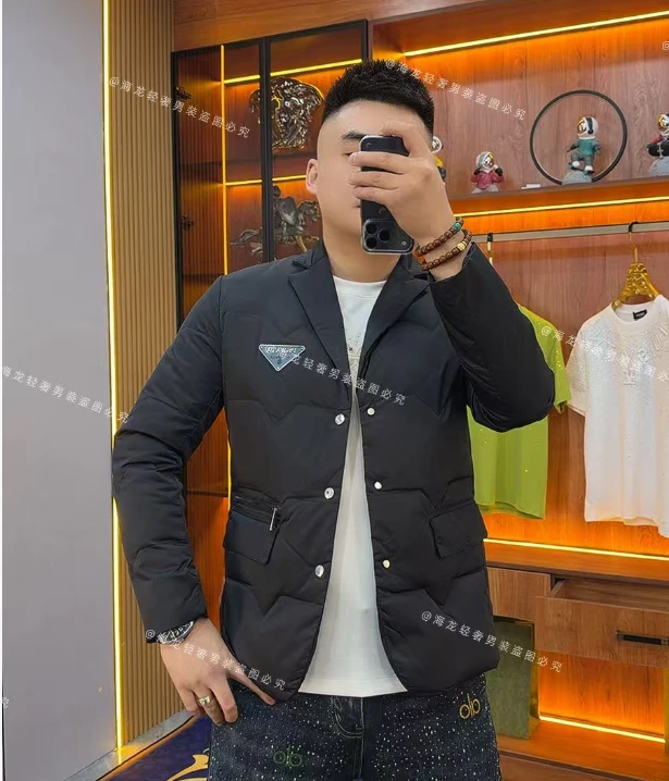 8851 冬款三角西服羽外套 帅气男士上新网红欧品精品潮流户外防风