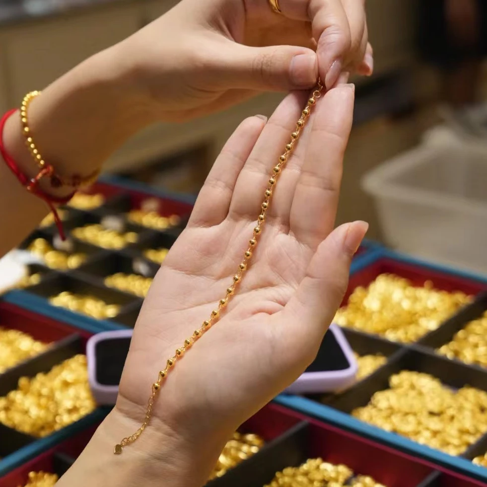 【巧玲专属】足金999金珠手链 经典时尚百搭 3.32