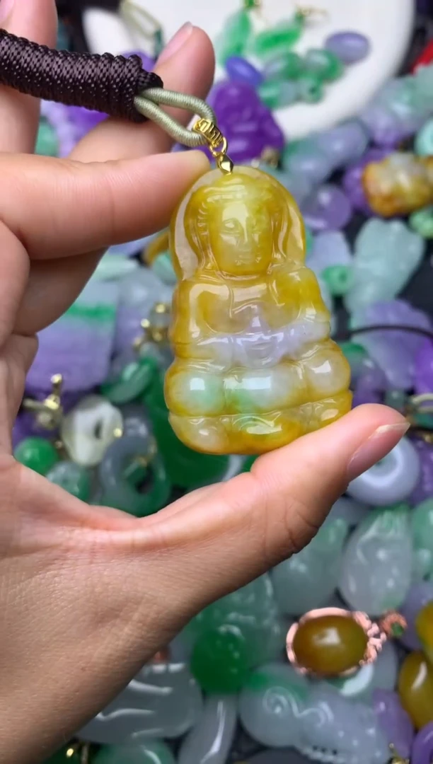 颈饰未镶嵌翡翠缅甸翡翠吊坠