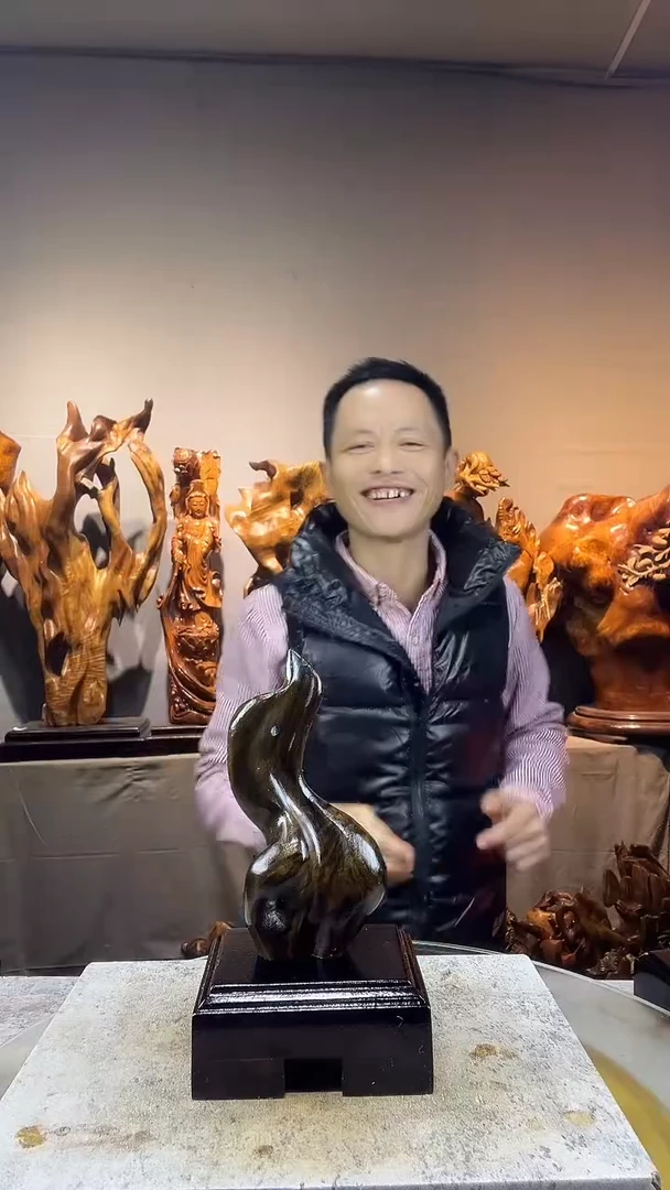 金丝楠南****子小叶桢楠随行摆件55