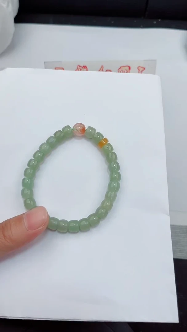 未镶嵌手串和田玉岚钻微色差T