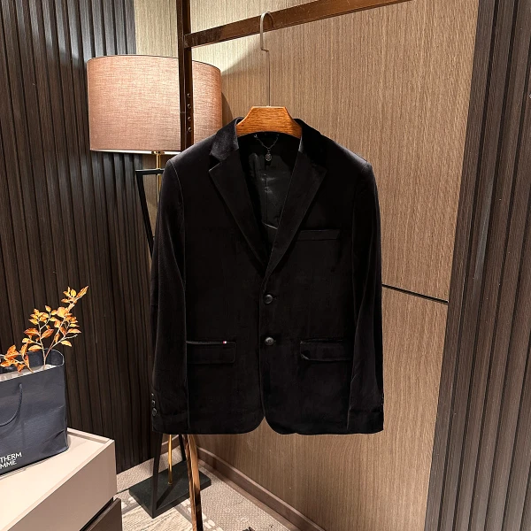 【高端社交 臻选金丝绒】25秋季男士高品质两粒扣商务休闲西装西服