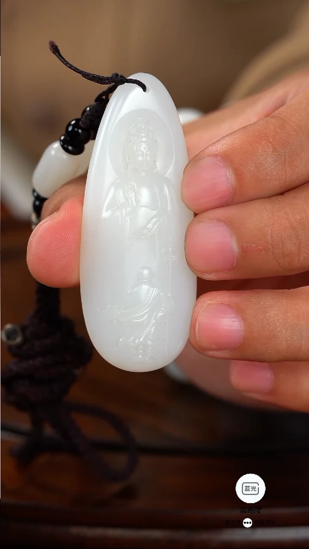 未镶嵌和田玉挂件026【防拍】求佛悟道