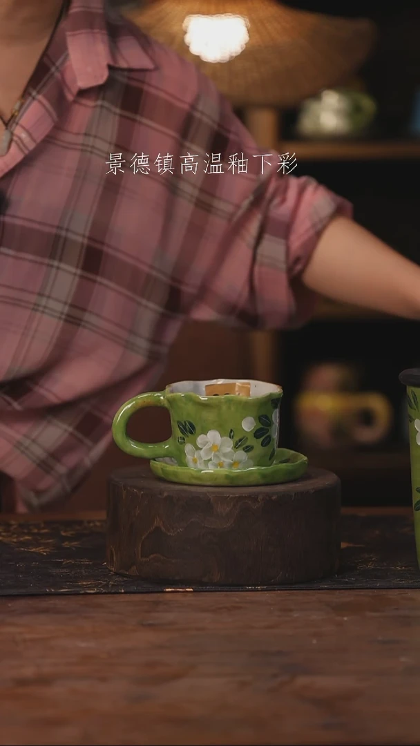 陶瓷景德镇高温釉下手绘陶瓷004