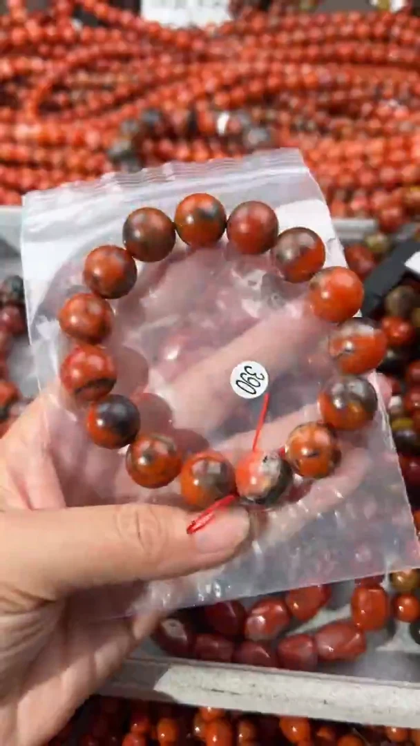 南红玛瑙手串未镶嵌14+