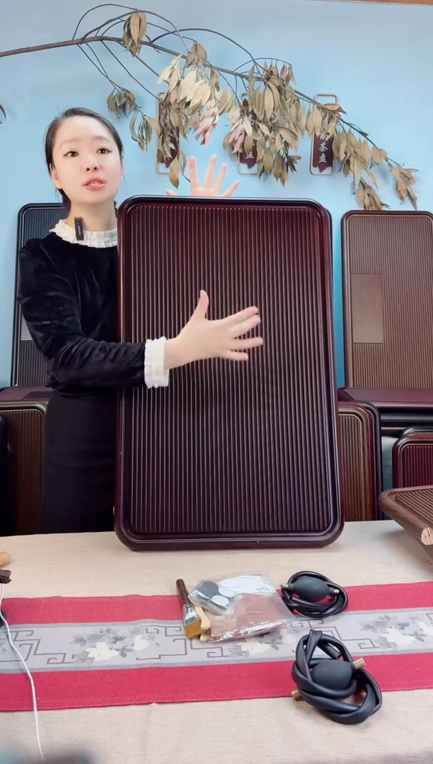 千川红色款式茶盘80*50*5