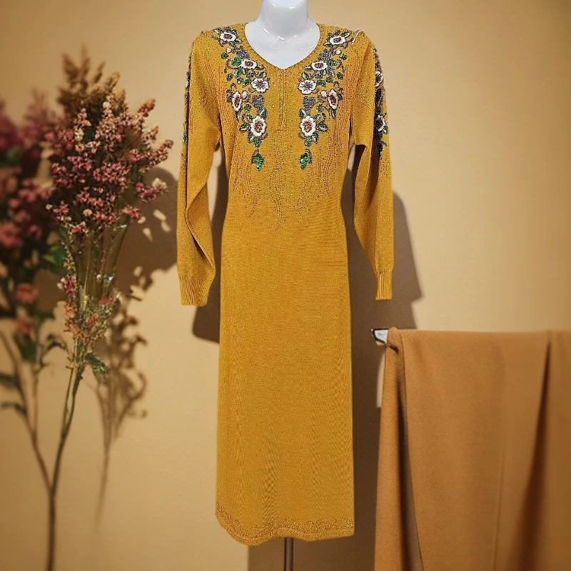 2025款女生时尚连衣裙气质长袖秋冬