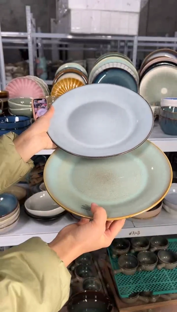 陶瓷外贸尾货瑕疵满20包邮X2大盘