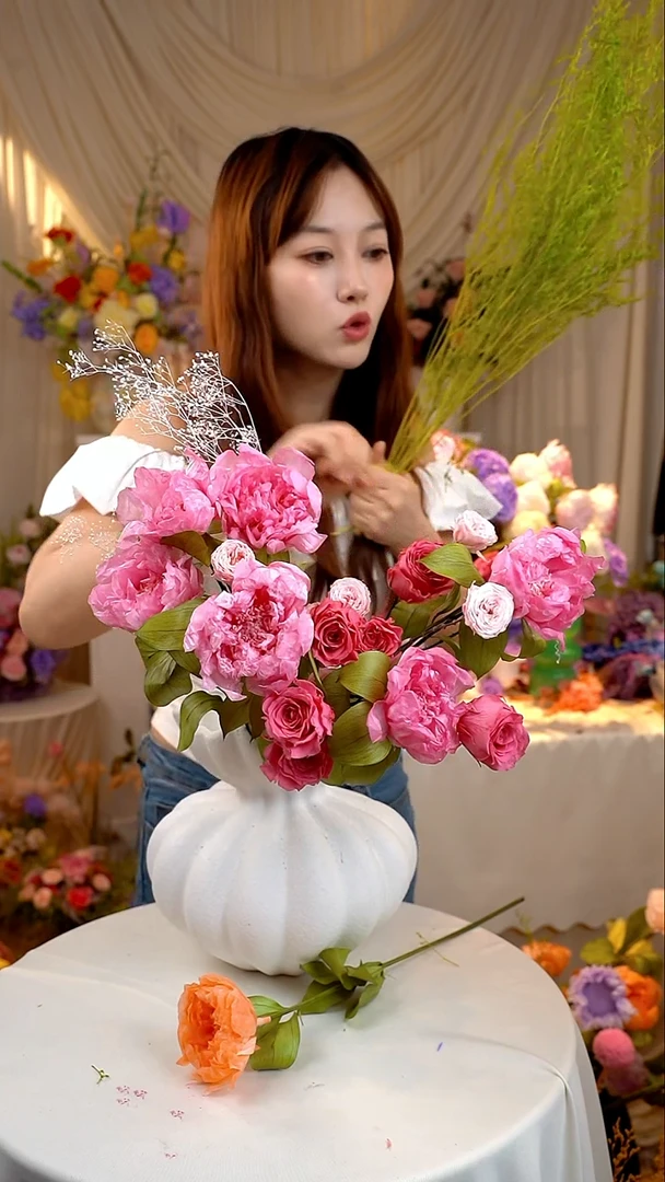 芍药大朵永生花.。。