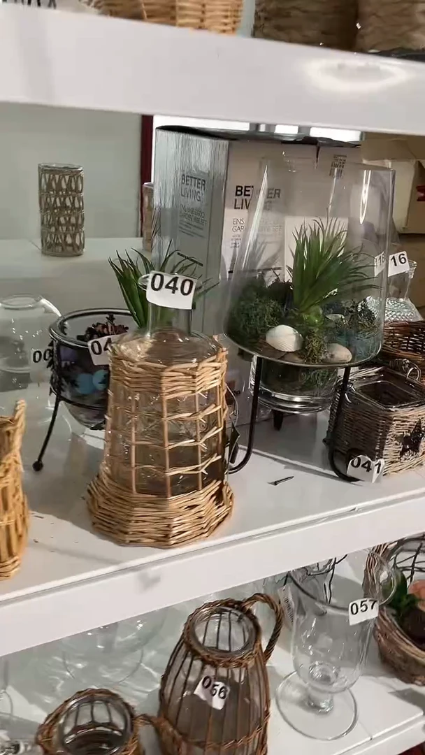 有机玻璃040号柳编水培花瓶1