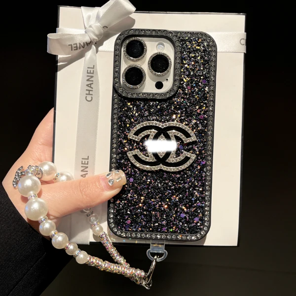 适用苹果手机壳iphone16镶钻14闪片15pro软壳个性13轻奢12手链女