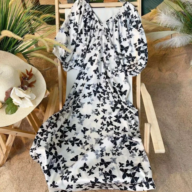 古莱丝古莱丝2025新款夏季轻奢长裙约会高级感裙子显示百搭裙