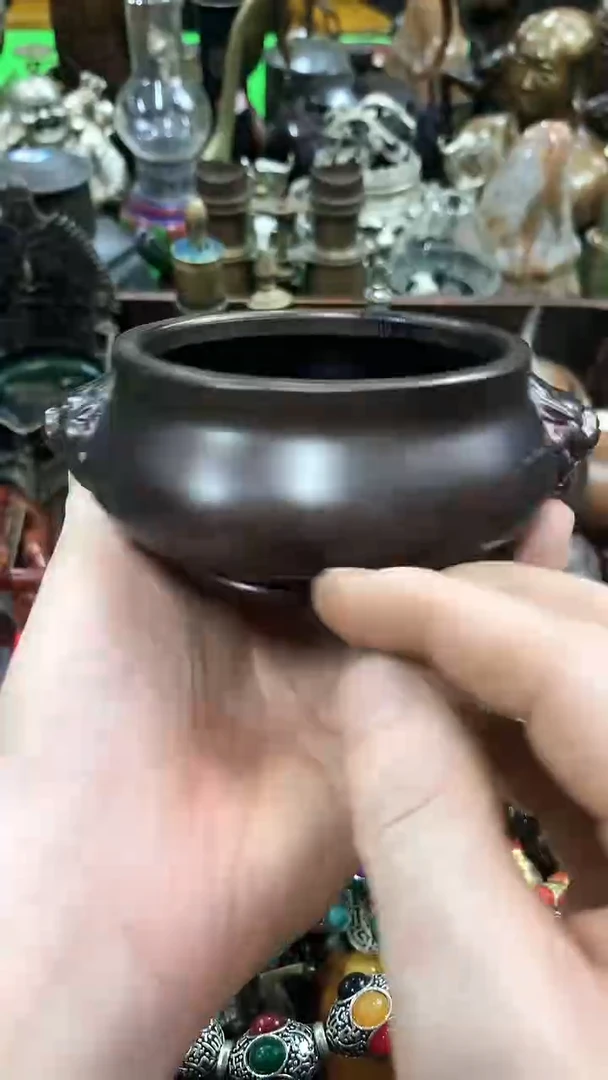 鸿兴工艺摆件把件兽耳香炉