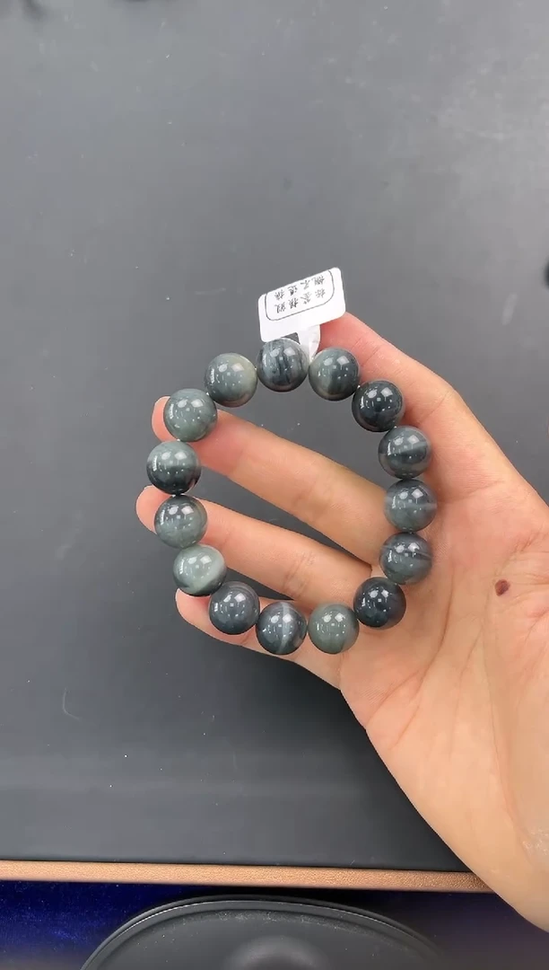 未镶嵌手串和田玉?***儿若羌李保国矿青花手串卡14微色差
