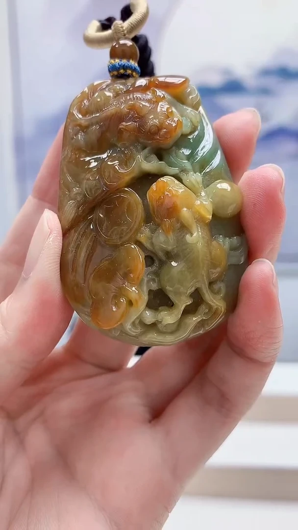 未镶嵌定制翡翠5028zm-毛货挂件134