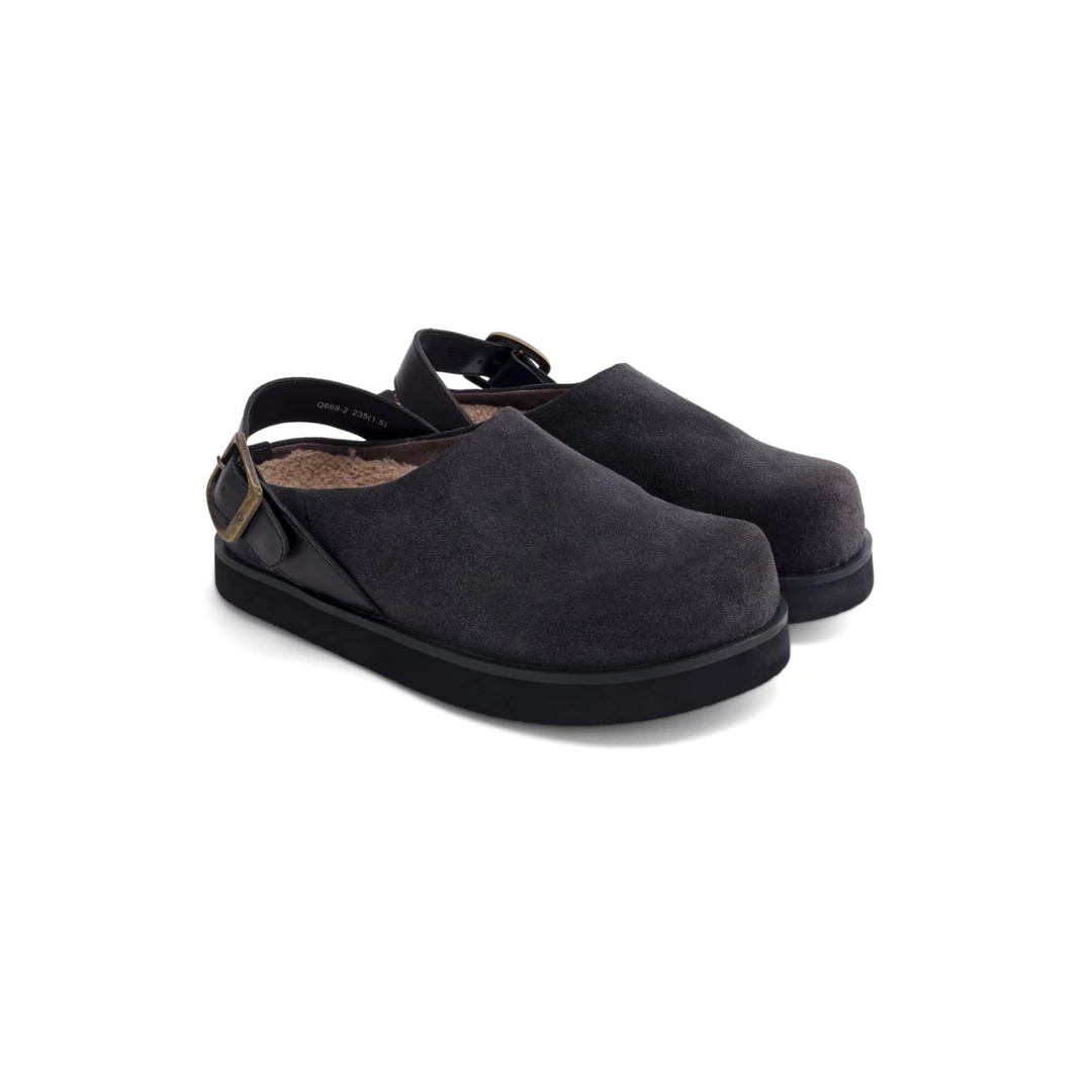 SGIRL TWTW纯色包头穆勒鞋休闲鞋中跟皮鞋休闲素面青春潮流Q669-2