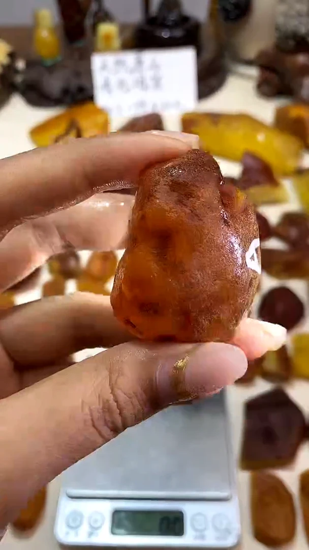 定制琥珀天然琥珀蜜蜡原石17.5g