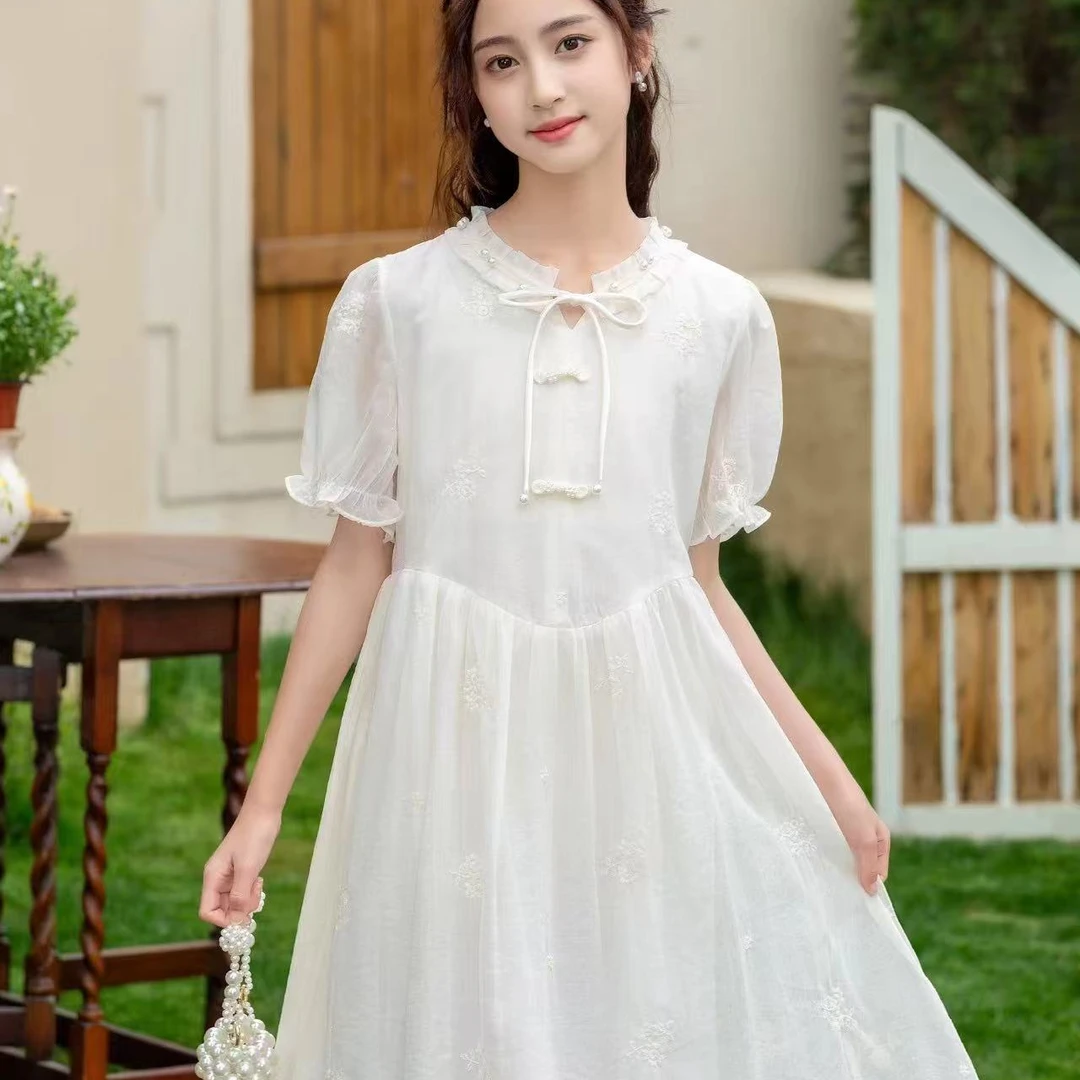 夏季新款童装女孩儿大版森系连衣裙飞翔25-17