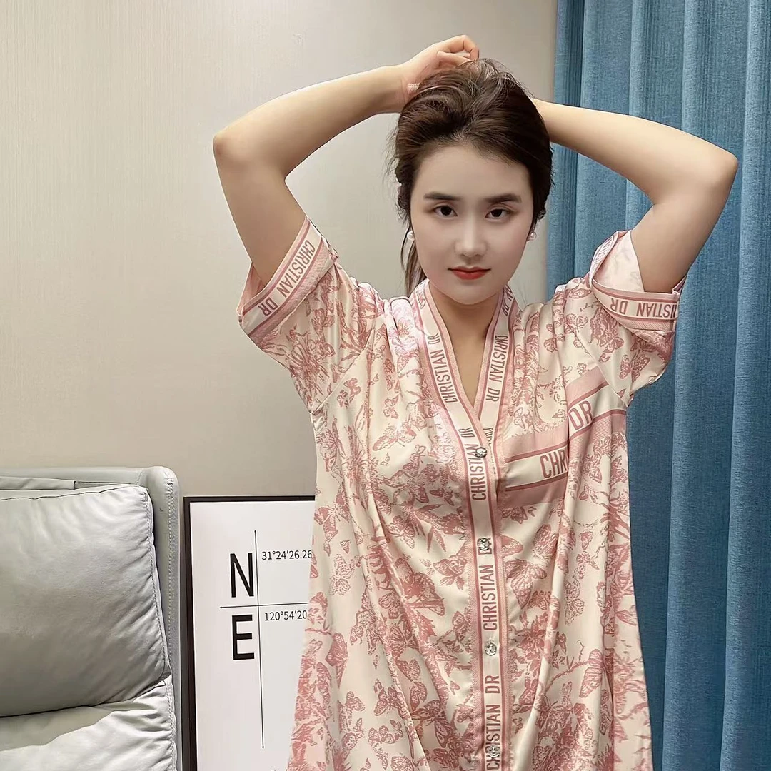 MEIHUISTUDIO/美慧家【蝶恋花】女款睡裙时尚高定睡衣家居服套装