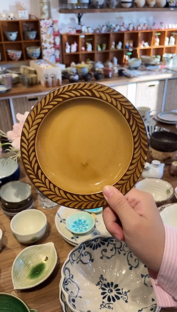 瓷片福利 迷迭香小盘（琥珀色）16厘米