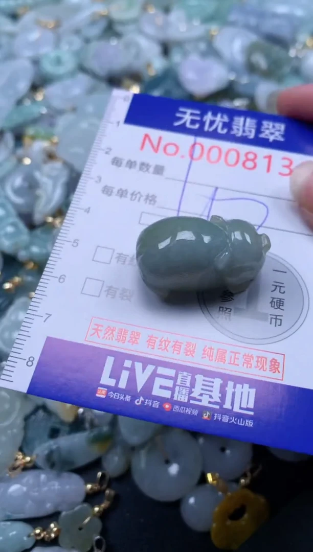 翡翠未镶嵌吊坠(不含链)8136