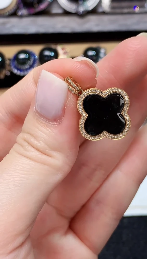 吊坠(不含链)18K金镶嵌翡翠GQY多样性发其一