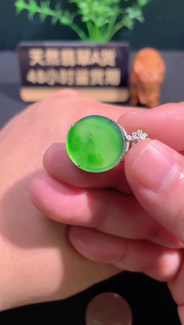 颈饰18K金镶嵌翡翠翡翠