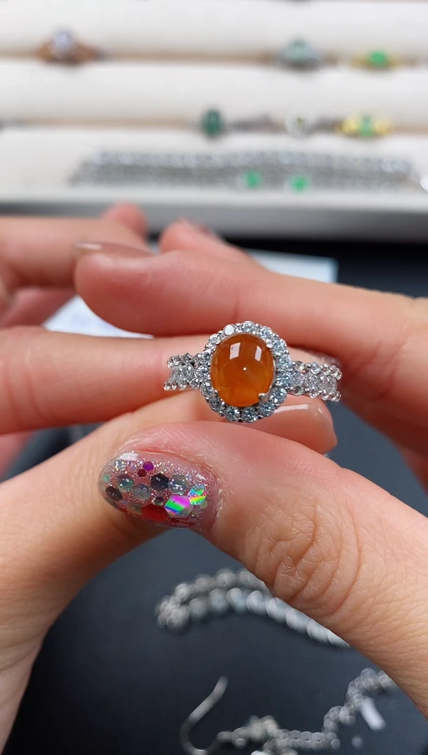 银S925镶嵌戒指翡翠9999999+2