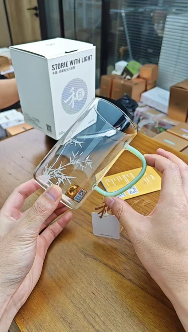 高硼硅玻璃手柄款禾器清简杯节节高升金标
