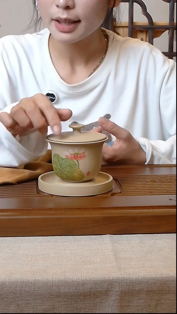 18盖碗/玖陶建水紫陶纯手工制作