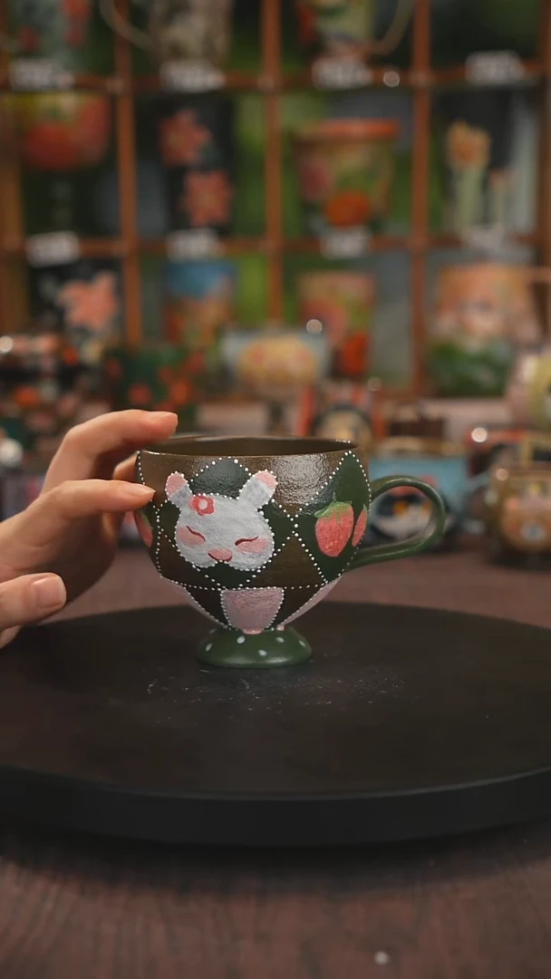 紫砂油画手绘釉下彩