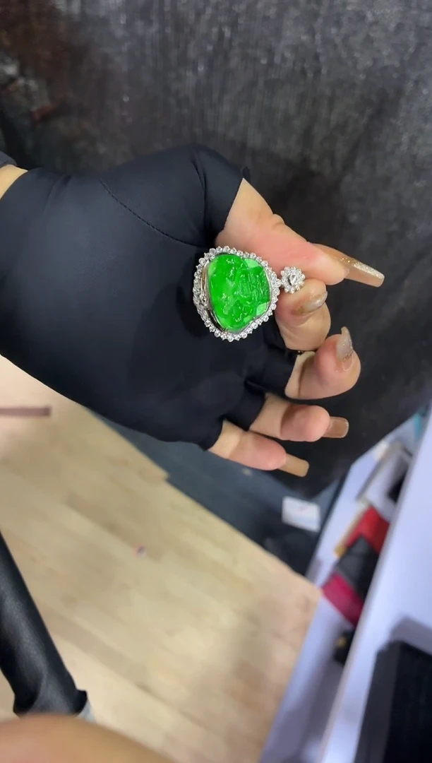 银S925镶嵌定制翡翠44定制翡翠-多样性发货（发其一）