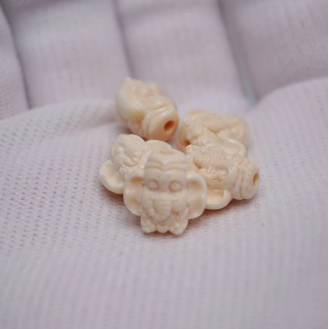 亿君天然猛犸象牙小象神背云配饰