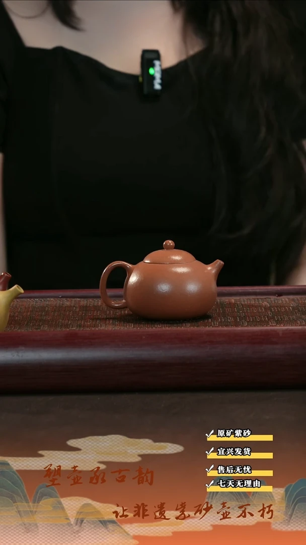 茶壶紫砂宜兴紫砂茶壶  文旦  120cc