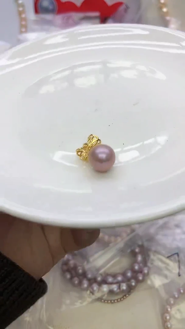 未镶嵌吊坠淡水珍珠紫色系吊坠