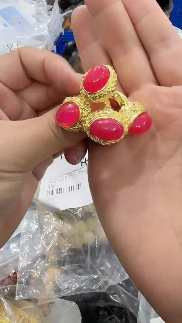 玛瑙/玉髓戒指合金v1105